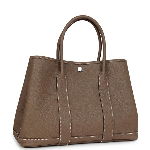 Brand New Hermes Garden Party 30 TPM - Etoupe Negonda Leather - Box & Dust Bag - Picture 1 of 6